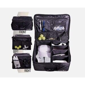 Athletico Golf Trunk Organizer Collapsible Car Locker w/ Dividers Black Storage